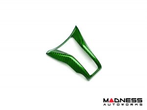 Alfa Romeo Stelvio Steering Wheel Trim - Carbon Fiber - Lower Spoke Trim - QV Model - 2020+ models - Green Candy Alfa Romeo Stelvio Steering Wheel Trim - Carbon Fiber - Lower Spoke Trim - QV Model - 2020+ models - Green Candy